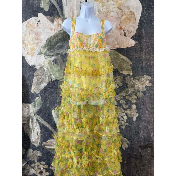 New For The Love And Lemons Vikki Maxi Dress Size XS - Picture 12 of 12